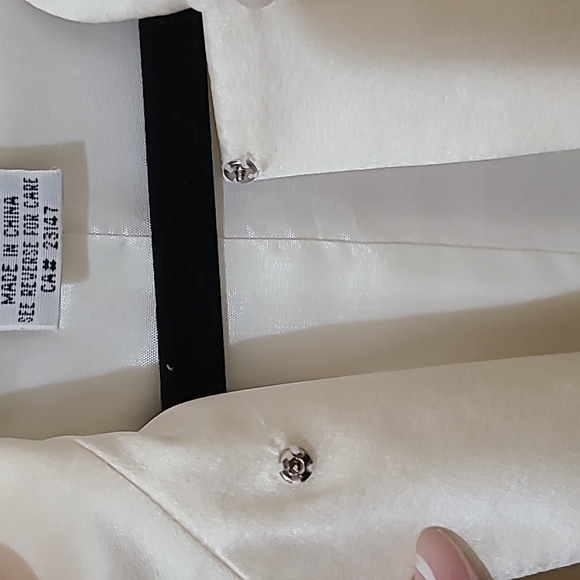 Vintage Talbot's Silk Embroidered Jacket Ivory - Picture 4 of 8